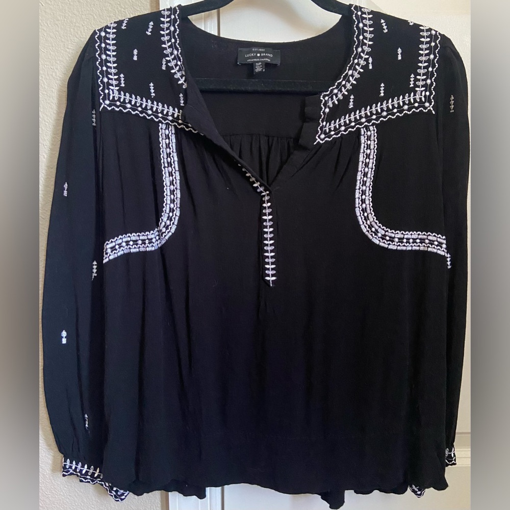 Lucky Brand Peasant Blouse